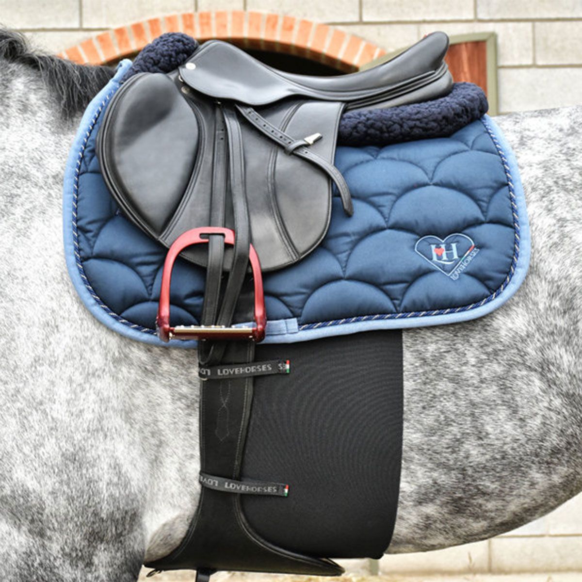 Longe tressée Classic pour chevaux - Lg : 2 m (Gris / noir) - ClubVET Shop