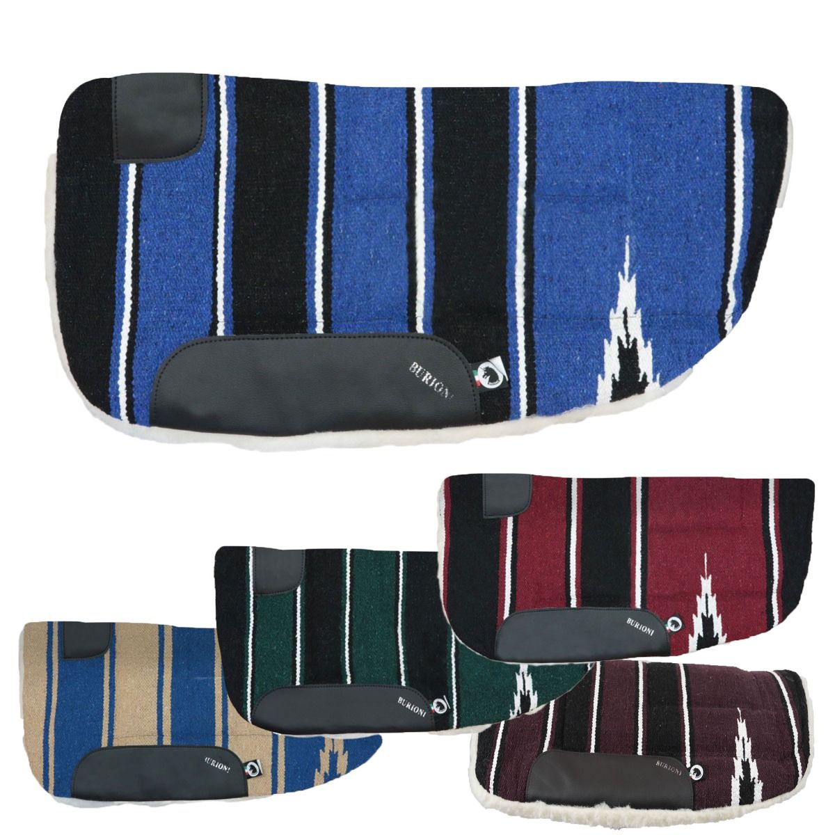 TAPIS DE SELLE HAUT ECOLE EN LAINE À POINTE