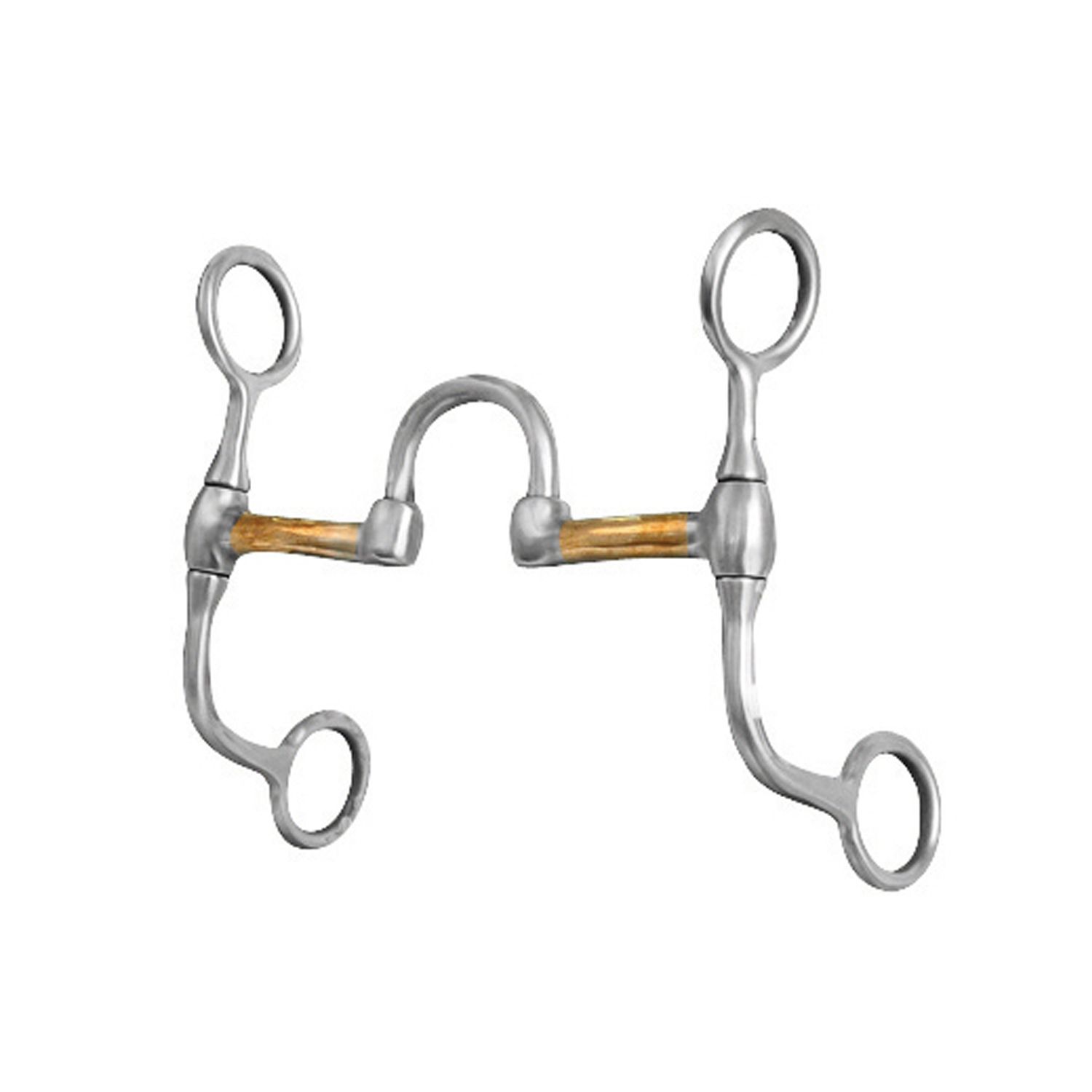 Filet western en acier inoxydable et cuivre en forme de D avec bouche en cuivre de 12 mm