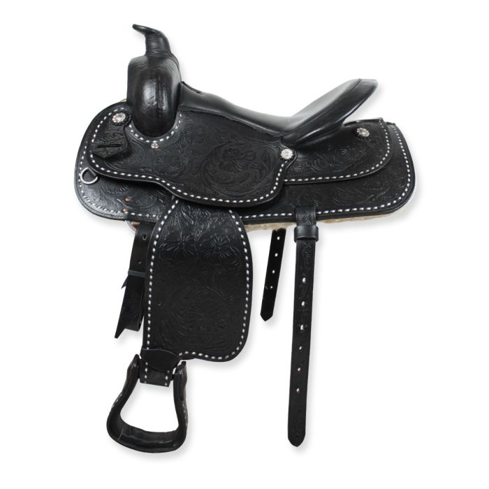Staffe Sella Western In Pelle Floreale Fatte A Mano – Larghe – Ridex India