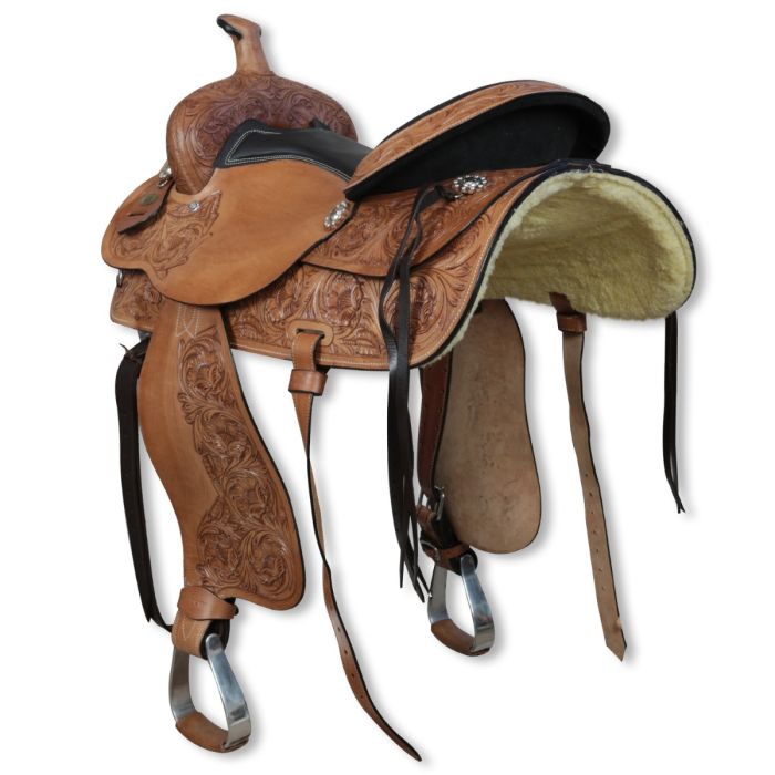 Selle Western Endurance En Cuir – Ashmita Saddlery – Taille 14 à 18 Pouces – NEUVE