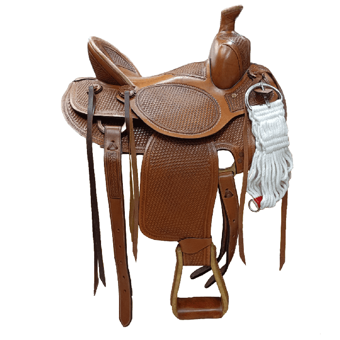 Selle 12-18 Pouces Selle Western Horse Tonneau En Cuir De Vache