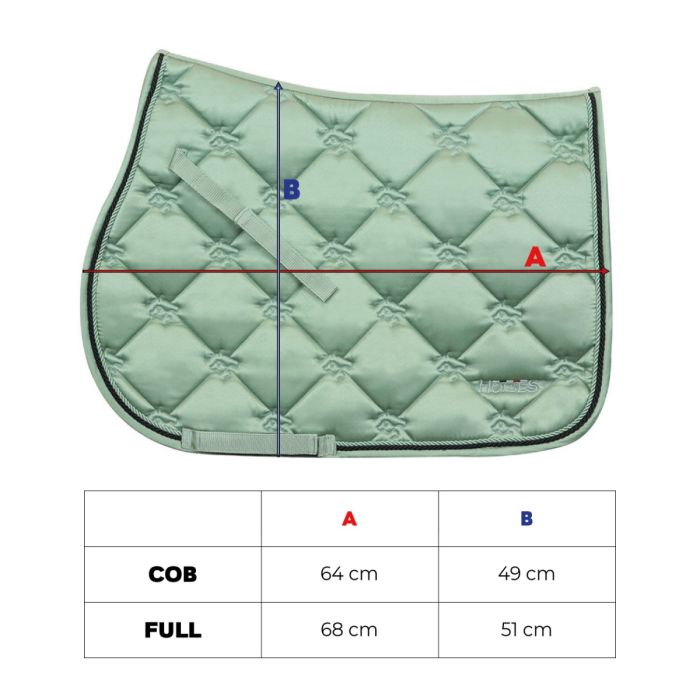 Tapis De Selle Saut + Bonnet Edith Horses - Doux, Résistant Et Élégant Pour Protéger Votre Cheval