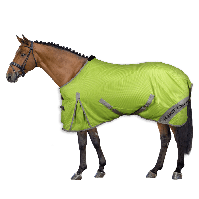 Horse Master Coperta Antimosche Per Cavalli Leggera, Con Maschera E Protezione Coda, 155 Cm, Argento, Per Equitazione Outdoor