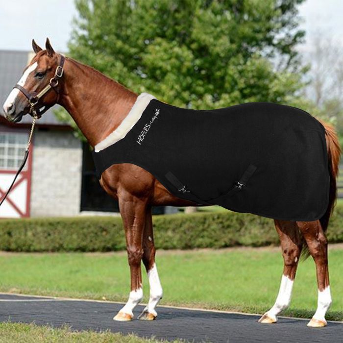 Cwell Equine Tappeto Da Viaggio In Pile Con Collo - Coperta Termica Borgogna Per Cavallo, Morbida E Calda, Taglie Disponibili - 6