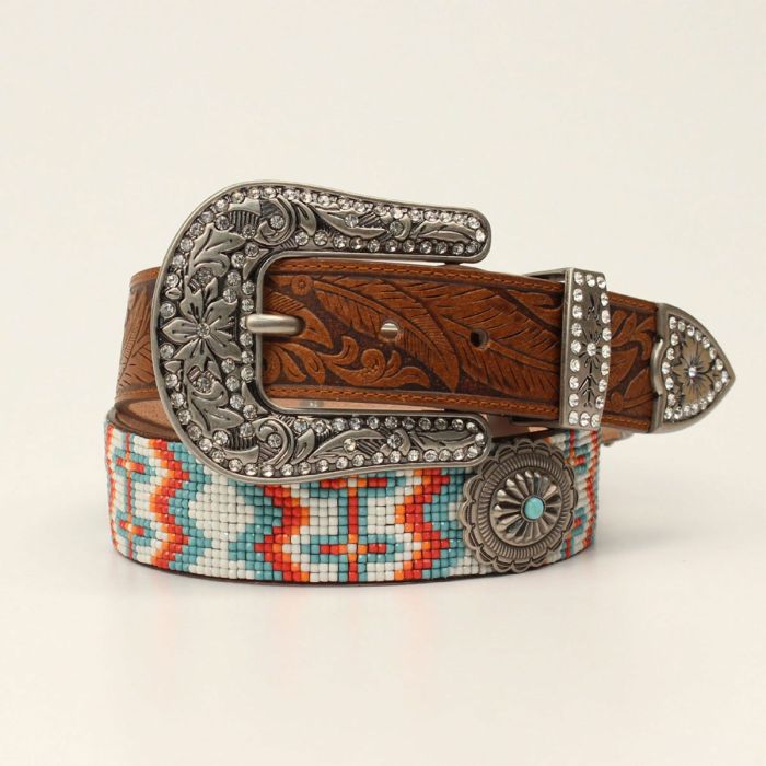 Rancher Rawhide - Bride de tête en cuir à une oreille. Boucles et conchos en or rose - France