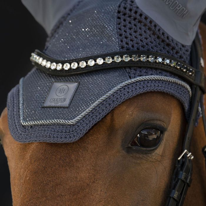 Protège-oreilles/bonnet De Vol Pour Cheval Eskadron - Gris - Taille Unique