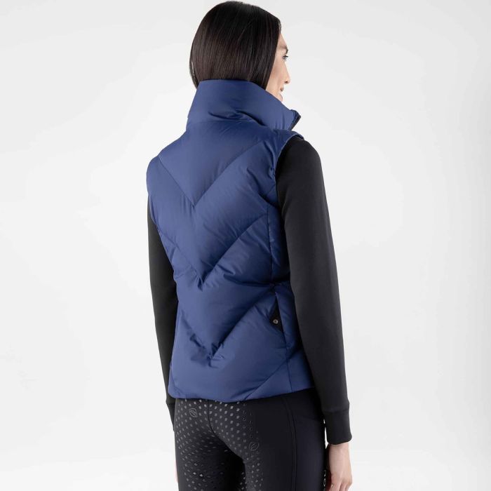 Gilet droit mi-long manches longues bleu marine femme | Bréal