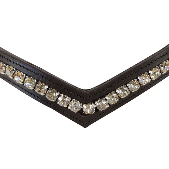 Frontalino Per Cavallo In Argento E Oro Frontalino Shaped Silver Gold Con Bottone, Materiali Morbidi Testiera Cavallo