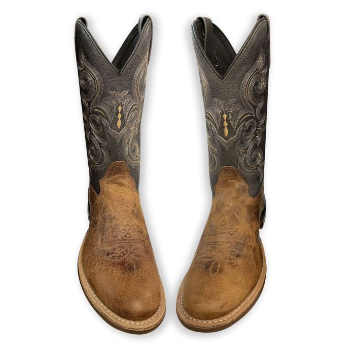 Bottes Western Femme En Cuir Noir, Taille 7.5 US – Style Cowgirl, Neuves Sans Boîte