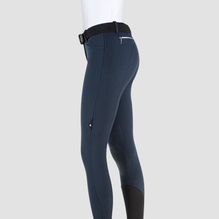 Collant da equitazione per donna traspirante in tessuto elasticizzato flessibile