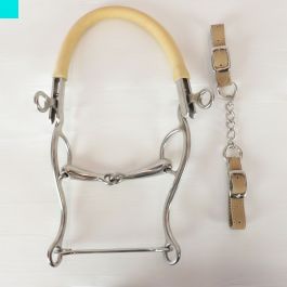 Hackamore In Ferro Con Nasalina In Cuoio - Per Cavalli, Senza Bit, Design Classico E Funzionale