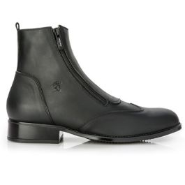 Stivaletti Equitazione Horses Primula - In Cuoio Morbido Con Suola Gomma, Nero - Foto 3