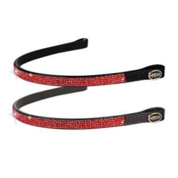 Horses Red Strass Browband