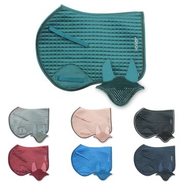 Horses Edith Jumping Saddle Pad + Fly Veil