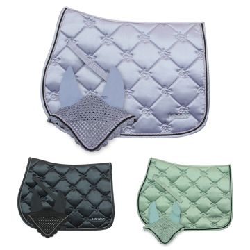 Horses Edwina Jumping Saddle Pad + Fly Veil