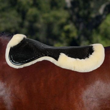 Horses Gel Half Pad with Soft Fur Inserts