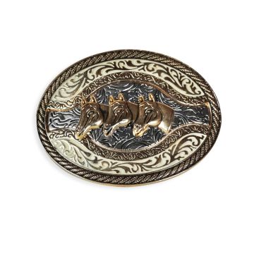MagiDeal Fibbie Per Cinture Vintage Western Fibbia Di Cintura Rodeo Cowboy Ovale 