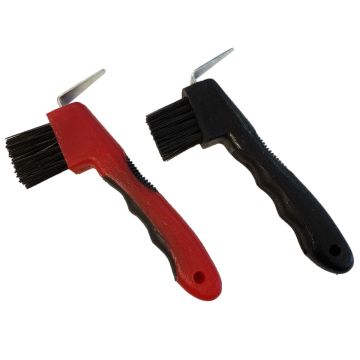 Hoof Pick Brush Scraper With Rubber