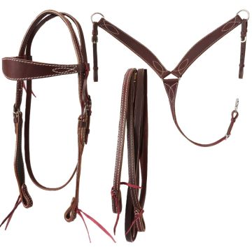 Set Western Silver Horse Beaver