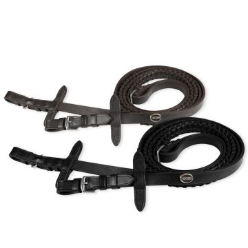 Horses Braided Leather Reins 