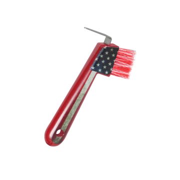 Hoof Pick Brush Scraper USA Flag