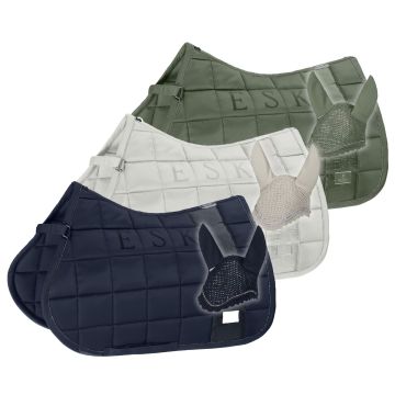 Eskadron Big Square Glossy Saddle Pad+Fly Hood Set