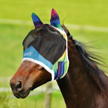 Horses Fliegenohren Fly Shield Rainbow