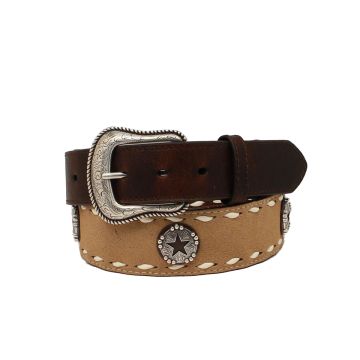 Men Western Belt Nocona Conch Star