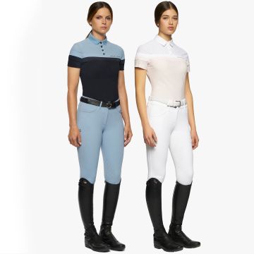 Polo Equitazione Donna Cavalleria Toscana Perforated Jersey