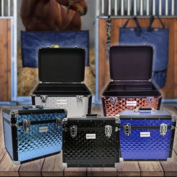 Horses Shiny Aluminum Grooming Box