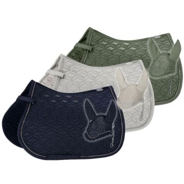 Eskadron Sparkle Platinum Saddle Pad+Fly Hood Set