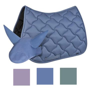 Equiline Fluid Rombo Jumping Saddle Pad + Fly Hood Set